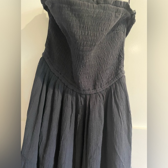 🕶️☕️ Hollister Strapless Smocked Bodice Midi Dress -XXS ☕️🕶️ - Picture 4 of 5